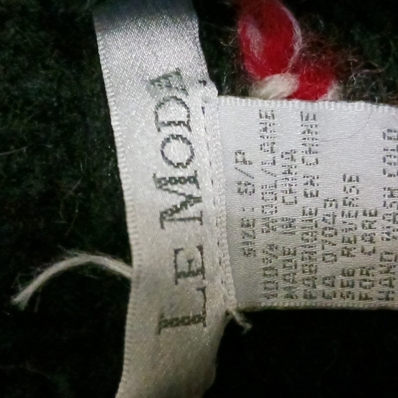 VINTAGE Le Moda 100% Wool Full Zip Sweater Coat, Size Small - Picture 8 of 8